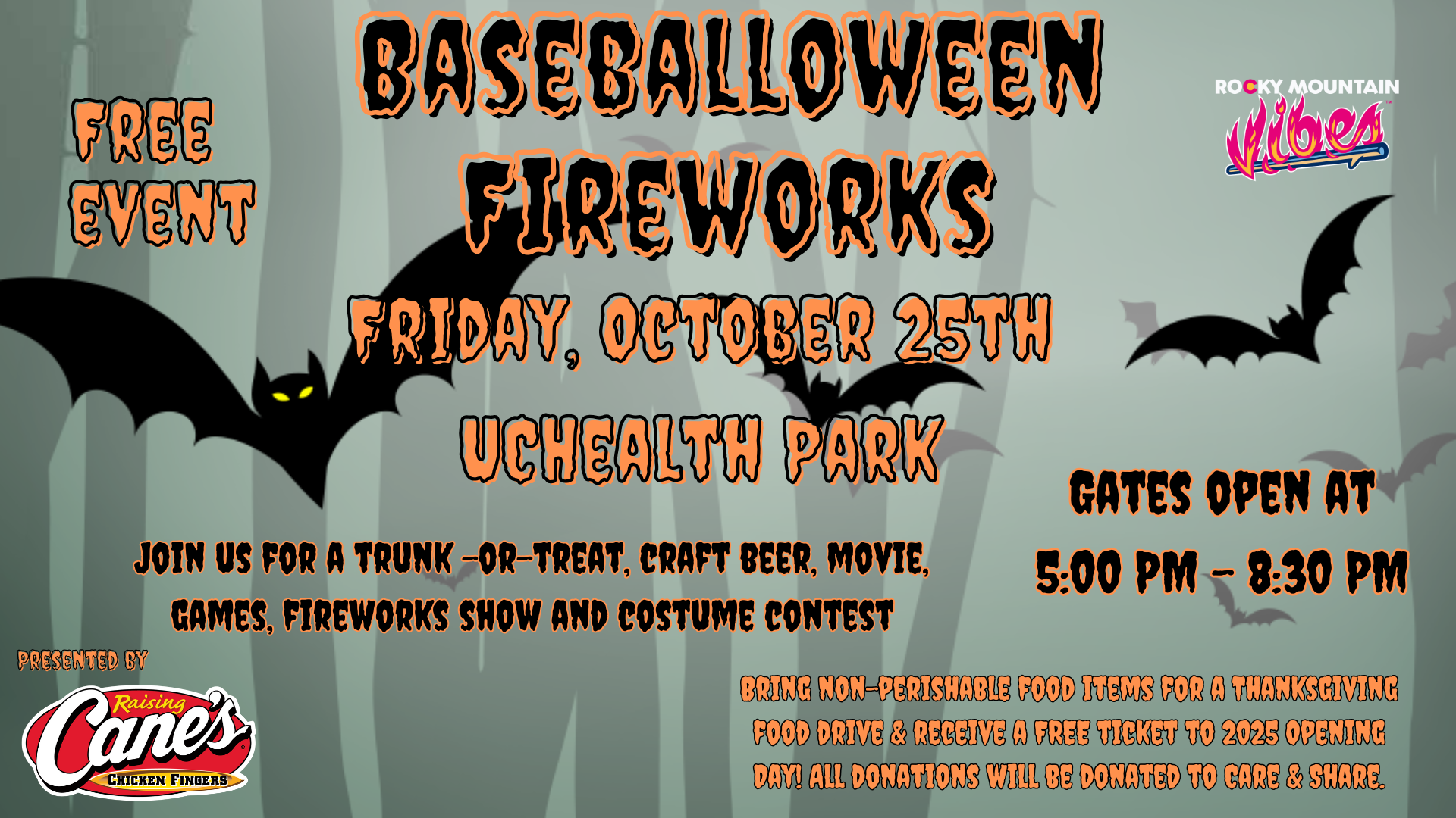 Baseballoween Fireworks